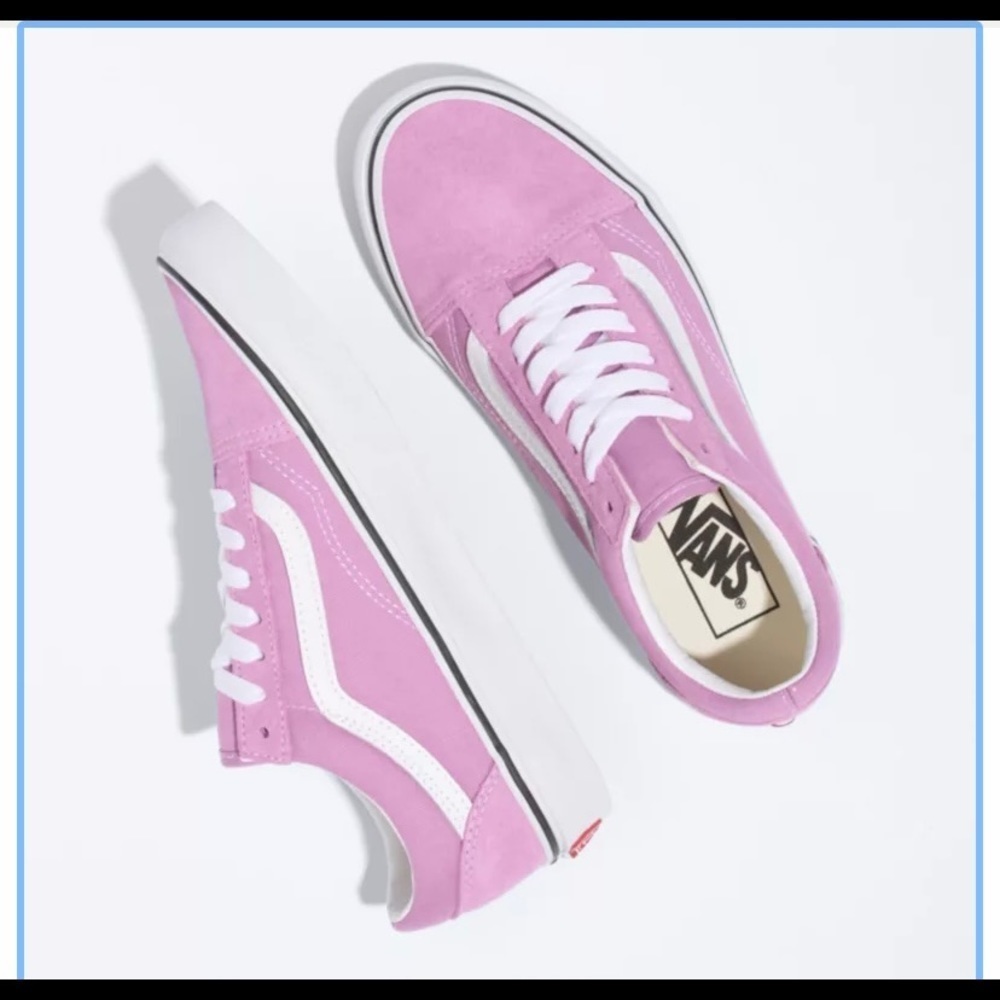 Vans Unisex Old Skool Low-Top Sneakers PINK VN0A3WKT3SQ - Picture 2 of 9